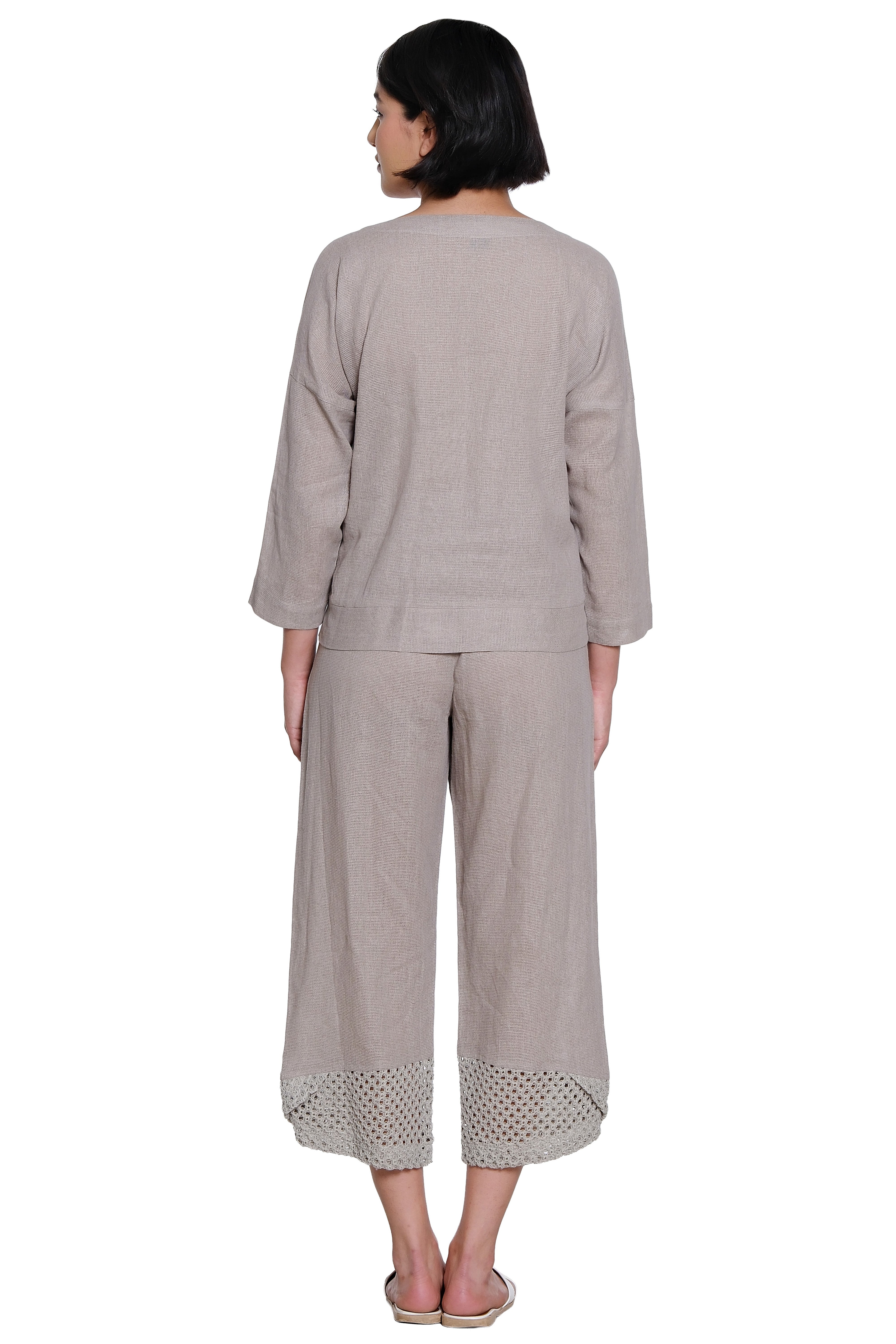 Linen Pull-On Pant - Latte - view 2