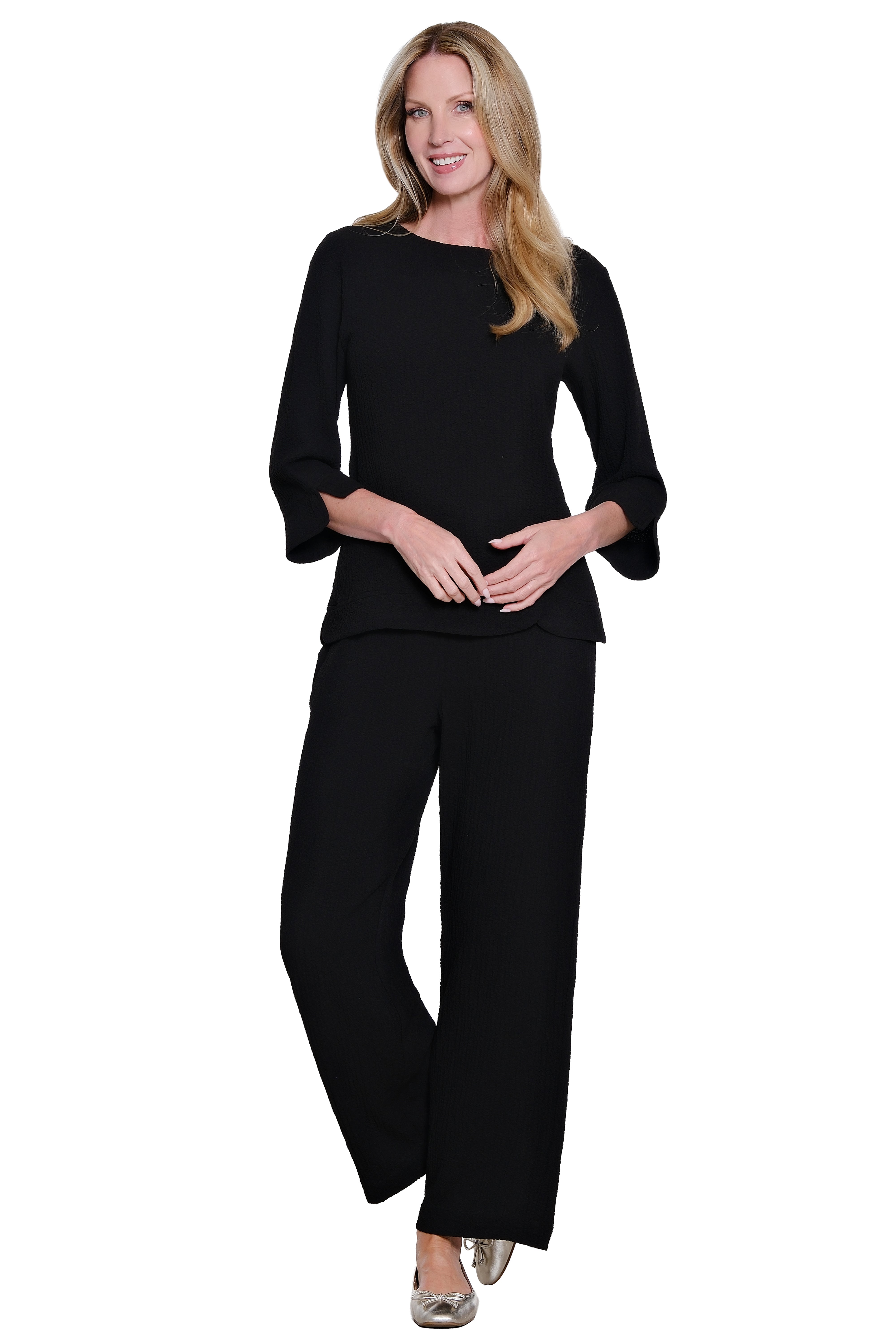 Woven Pull-On Pant - Black