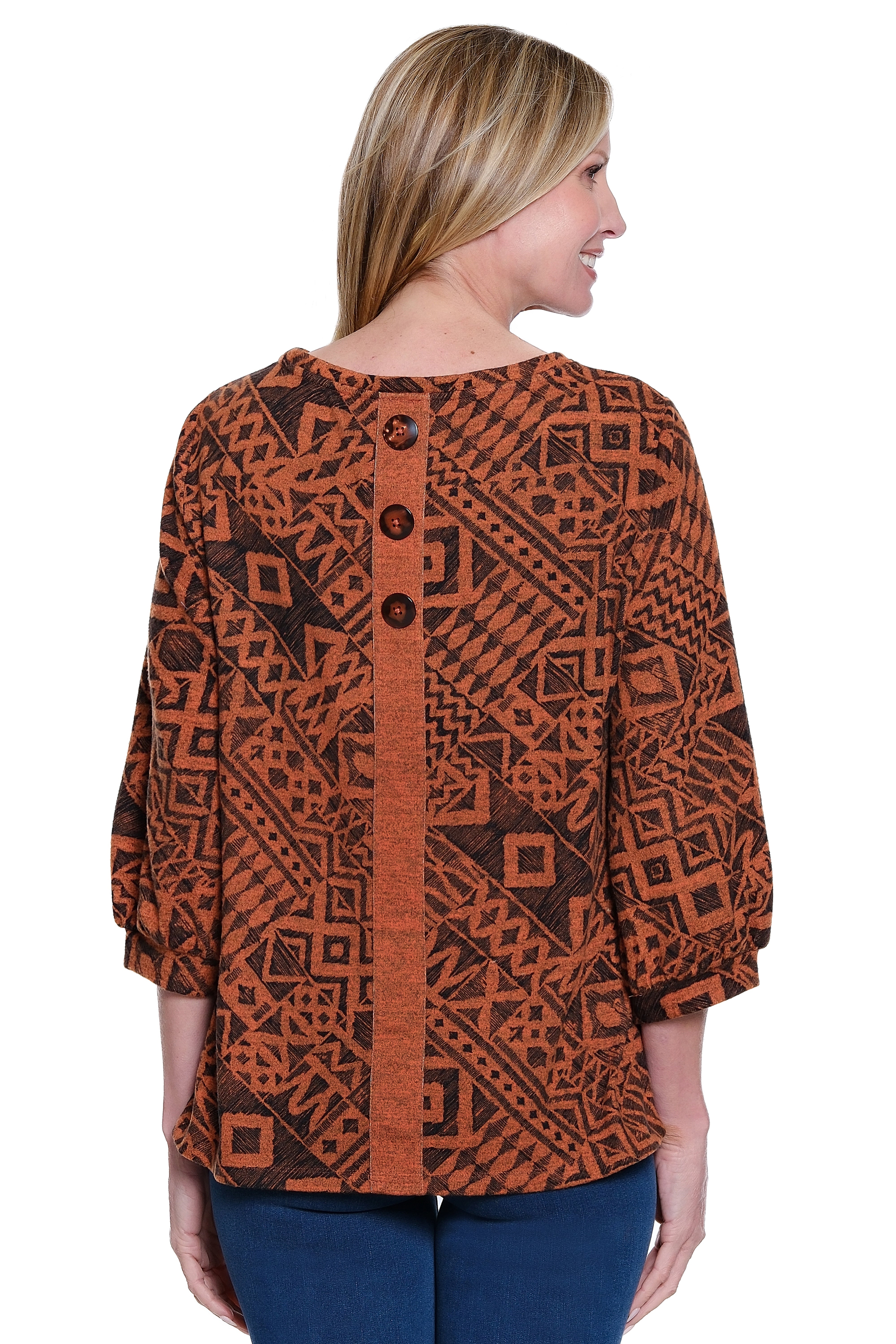 Essential Printed Top - Spice - view 2